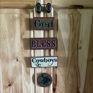 God Bless Cowboys Wall Decor